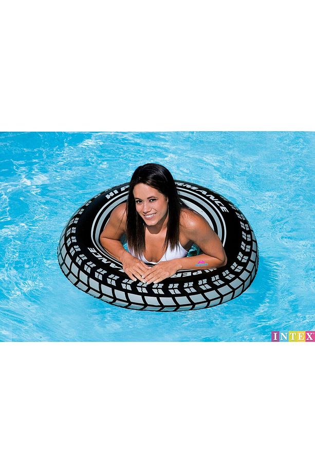 Yetişkin İçin Dev Lastik Havuz ve Deniz Simidi, Siyah, 91 cm, 9+ Yaş - 4