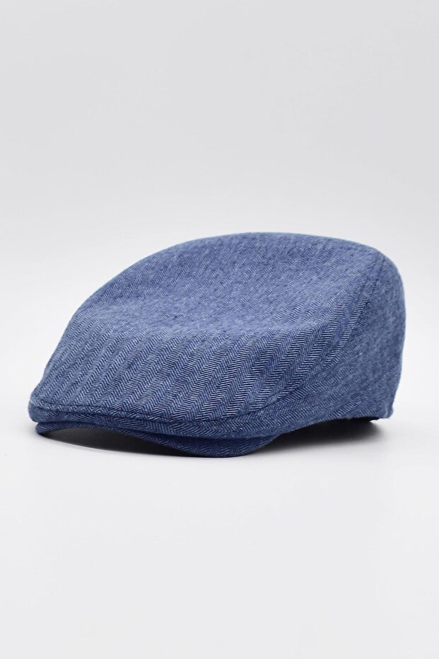 Men's London Cap 100% Cotton Gatsby Ivy Cap Hat Navy Blue