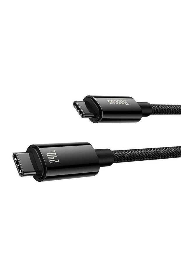 Data cable Baseus Tungsten Gold, USB Type-C, 240W, 1m (Black)