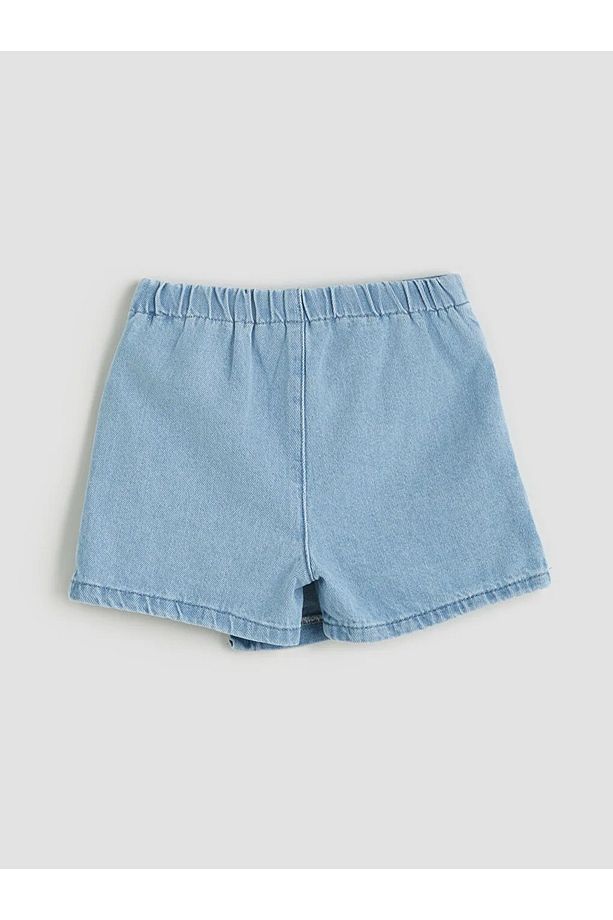LCW Kids Indigo Nakışlı Kız Çocuk Şort - 2