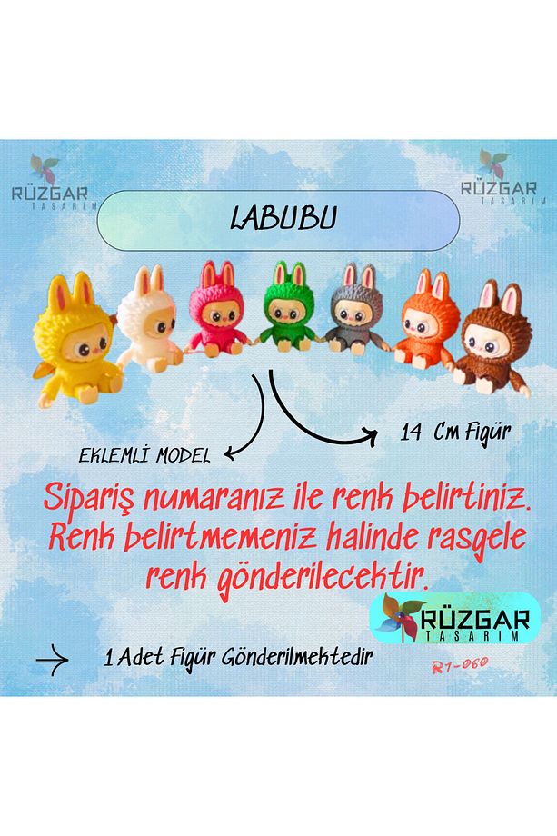 Labubu Figürü Eklemli Oyuncak - 14 Cm - 1 Adet Gönderilir- Renk Belirtiniz- Tung Tung Sahur Karakter - 2
