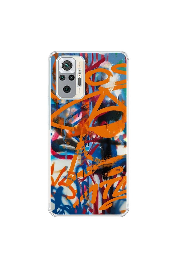 Xiaomi Redmi Note 10 Pro Compatible Transparent Case with Graffiti 2 Design