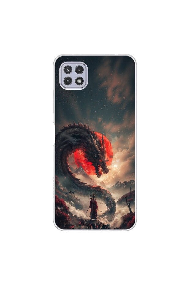 Samsung Galaxy A22 Compatible Transparent Case Samurai 3 Design