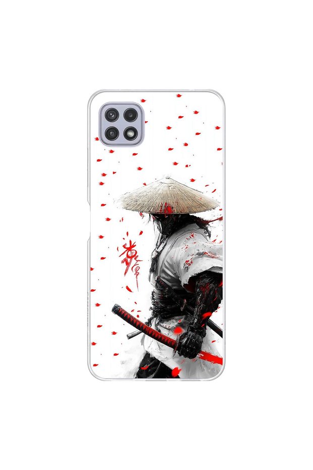 Samsung Galaxy A22 Compatible Transparent Case Samurai 1 Design