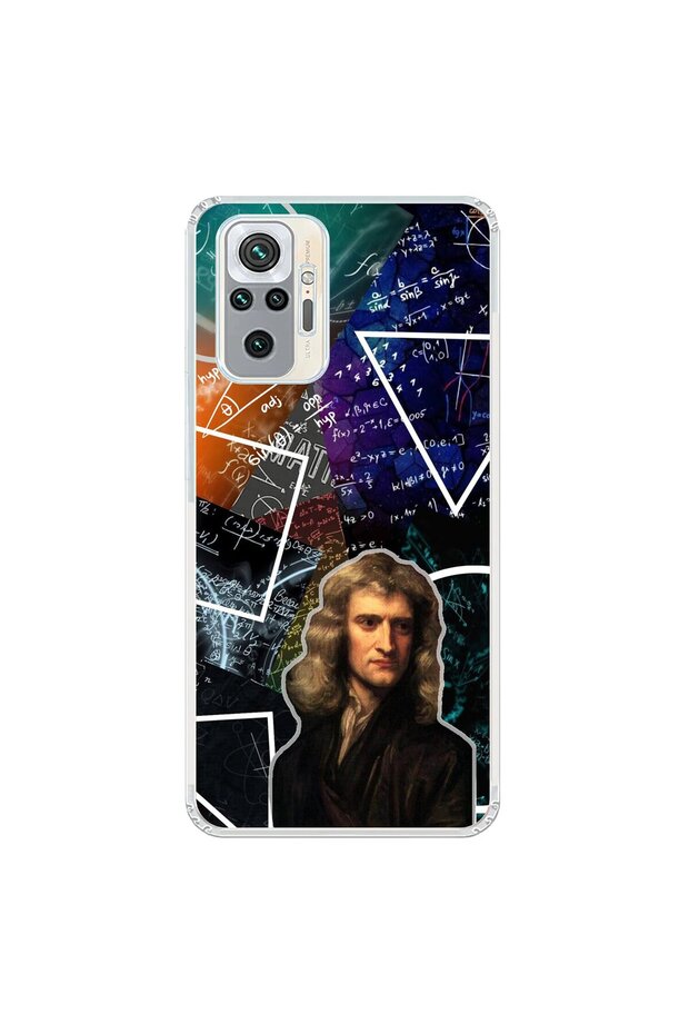 حافظة شفافة متوافقة مع هاتف Xiaomi Redmi Note 10 Pro بتصميم إسحاق نيوتن