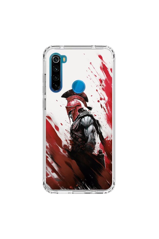 Xiaomi Redmi Note 8 Compatible Transparent Case Spartan 1 Design