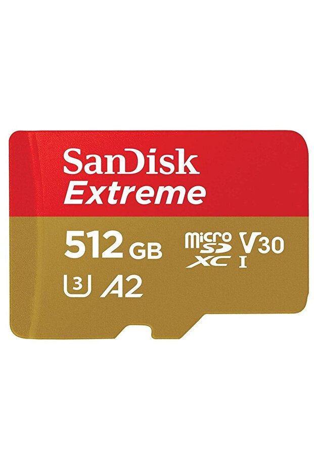SanDisk Extreme MicroSDXC Memory Card, 512GB, UHS-I U3, Class 10, V30 + SD Adapter - 1