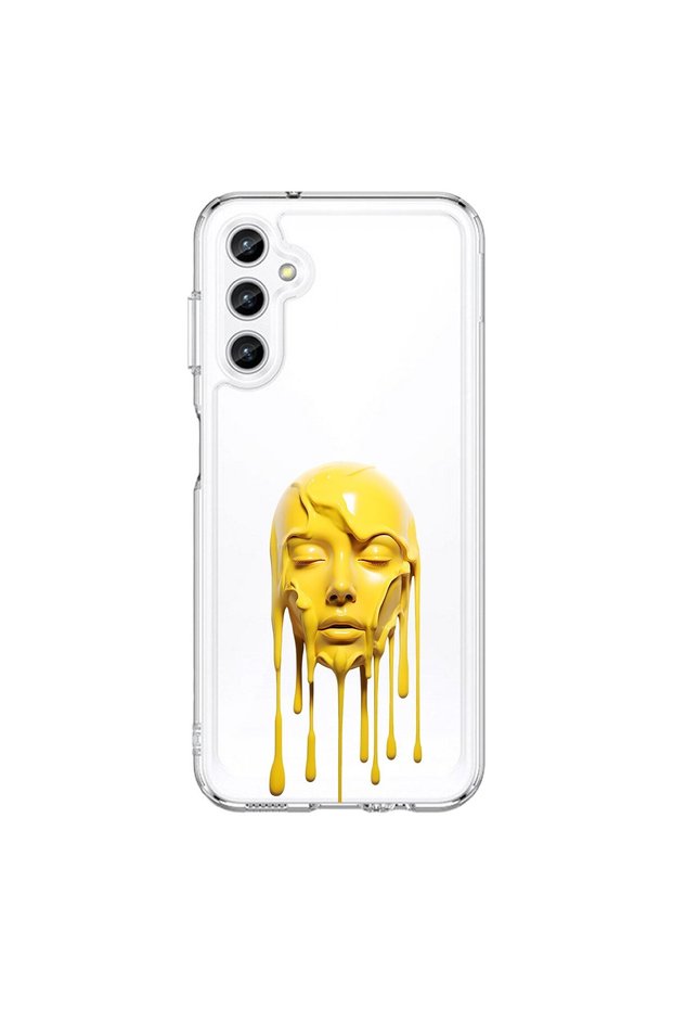 Samsung Galaxy A25 Compatible Transparent Case with Aesthetic Face 6 Design