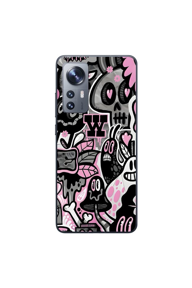 Xiaomi Mi 12 Compatible Transparent Case with Graffiti 10 Design