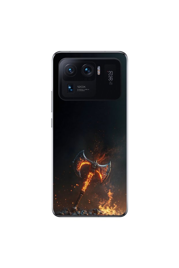 حافظة شفافة متوافقة مع هاتف Xiaomi Mi 11 Pro بتصميم Axe