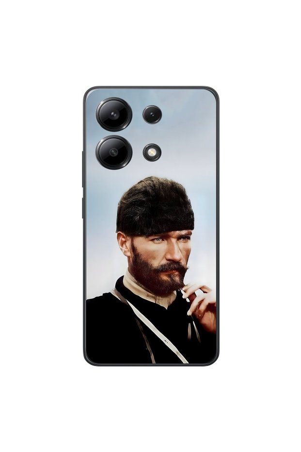 Xiaomi Redmi Note 13 Compatible Transparent Case with Ataturk 2 Design