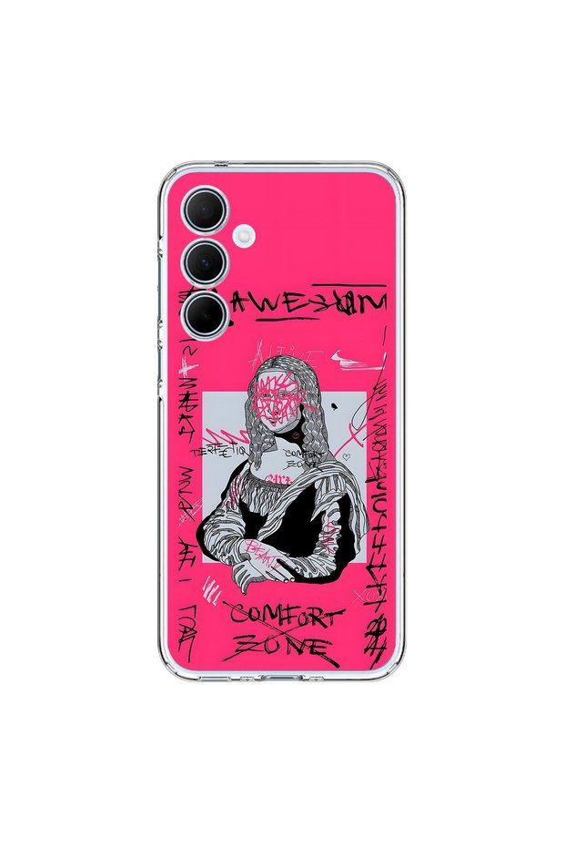 Samsung Galaxy A35 Compatible Transparent Case with Graffiti 1 Design
