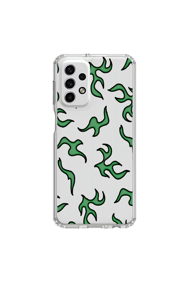 Samsung Galaxy A33 Compatible Transparent Case with Wallpaper 5 Designs