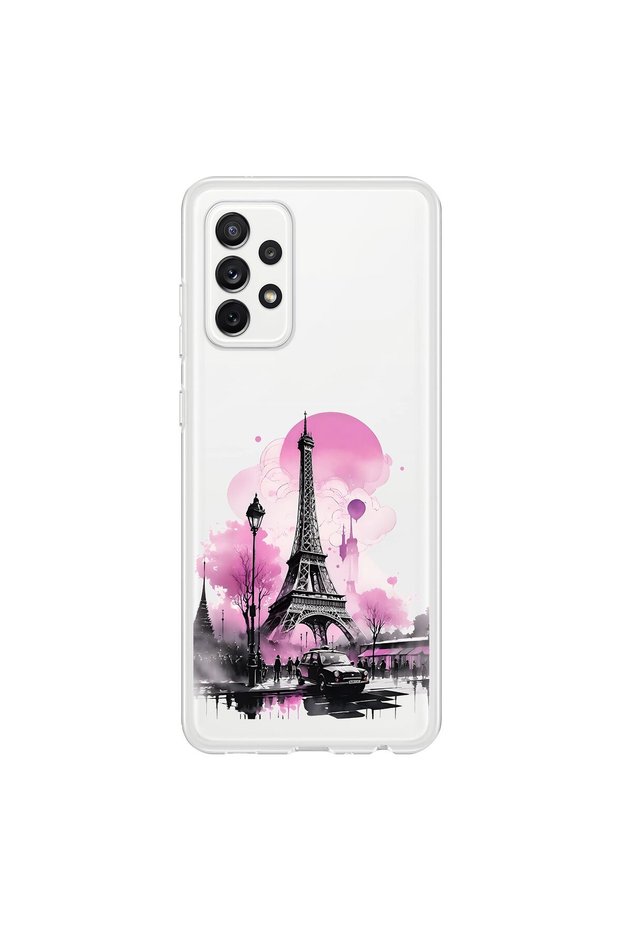 Samsung Galaxy A72 Compatible Transparent Case Paris 1 Design