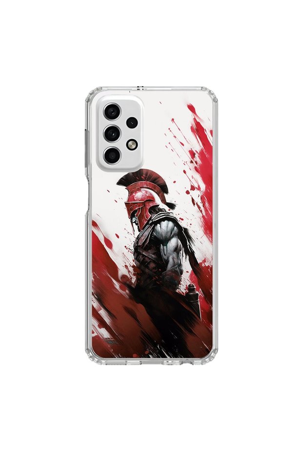 Samsung Galaxy A33 Compatible Transparent Case Spartan 1 Design