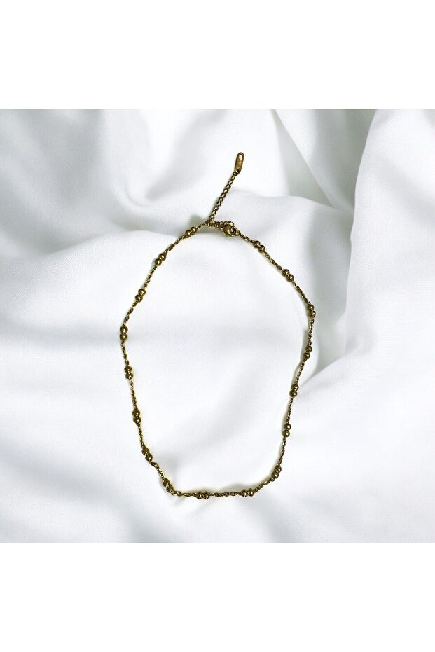 Boncuk Figürlü Çelik Kolye - 1