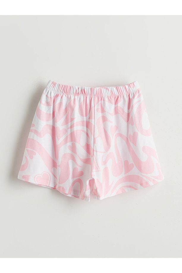 Bisiklet Yaka Kız Çocuk Şortlu Pijama Takımı - 6