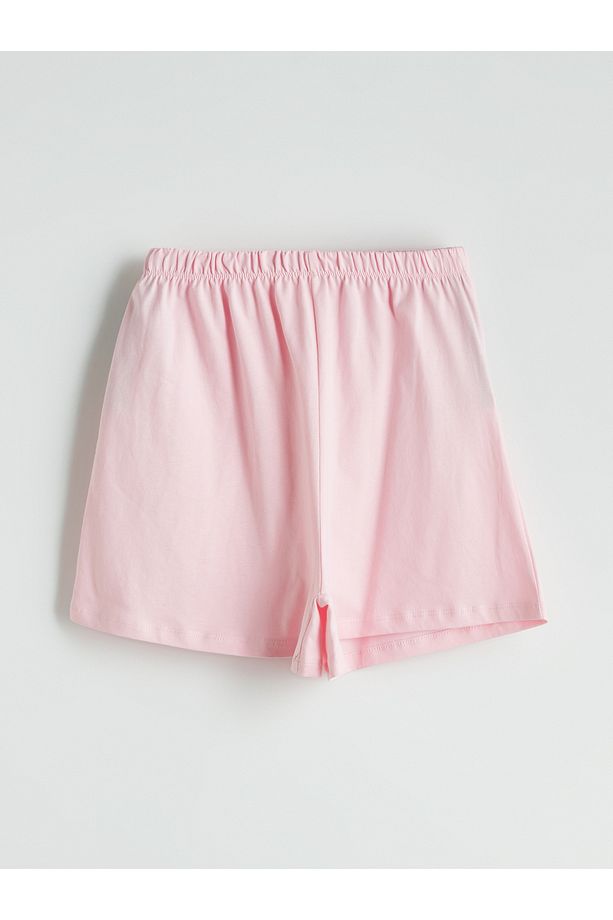 Bisiklet Yaka Kız Çocuk Şortlu Pijama Takımı - 5