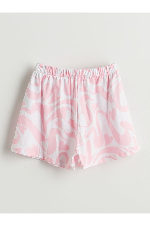 Bisiklet Yaka Kız Çocuk Şortlu Pijama Takımı - 7