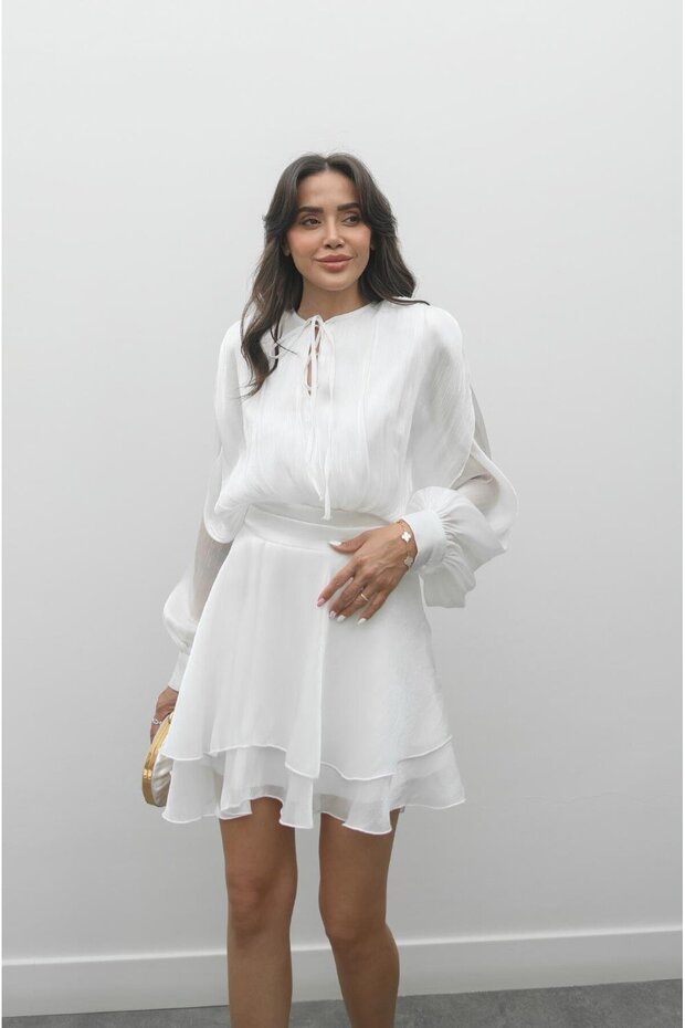 Rochie albă căptușită Herper - 1