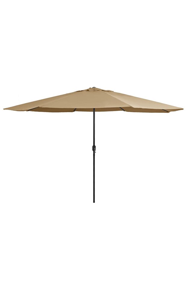 Outdoor Parasol with Metal Pole 390 cm Taupe