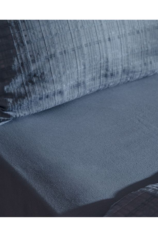 Lumiere King Size %100 Pamuk Armürlü Nevresim Takımı - Açık Gri - 6