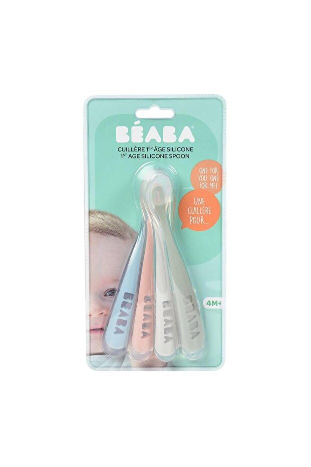 Set 4 lingurite ergonomice silicon - Eucalyptus - 2