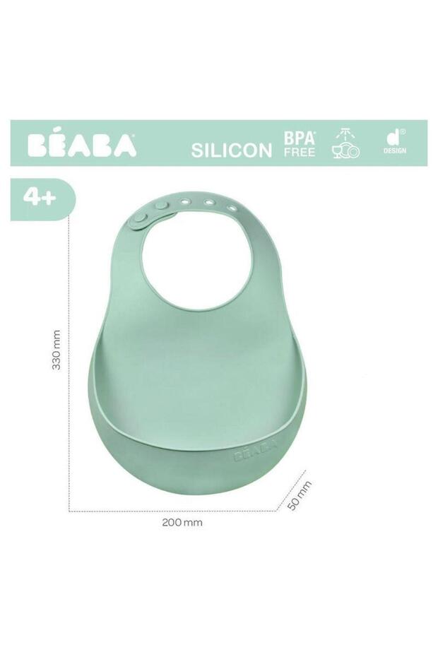 Baveta silicon Beaba Sage Green - 3