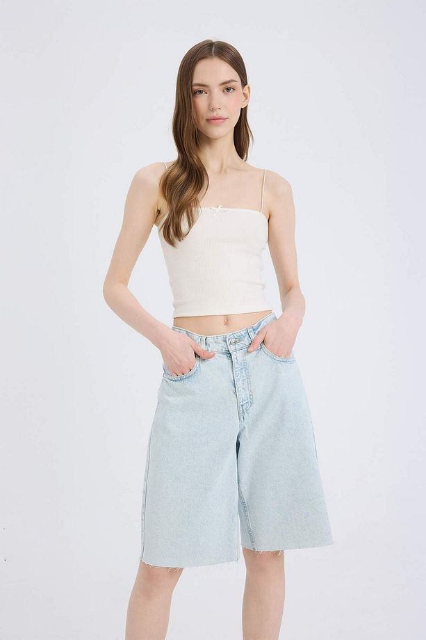 Normal Bel Jean Bermuda Şort E1149AX25SP - 4
