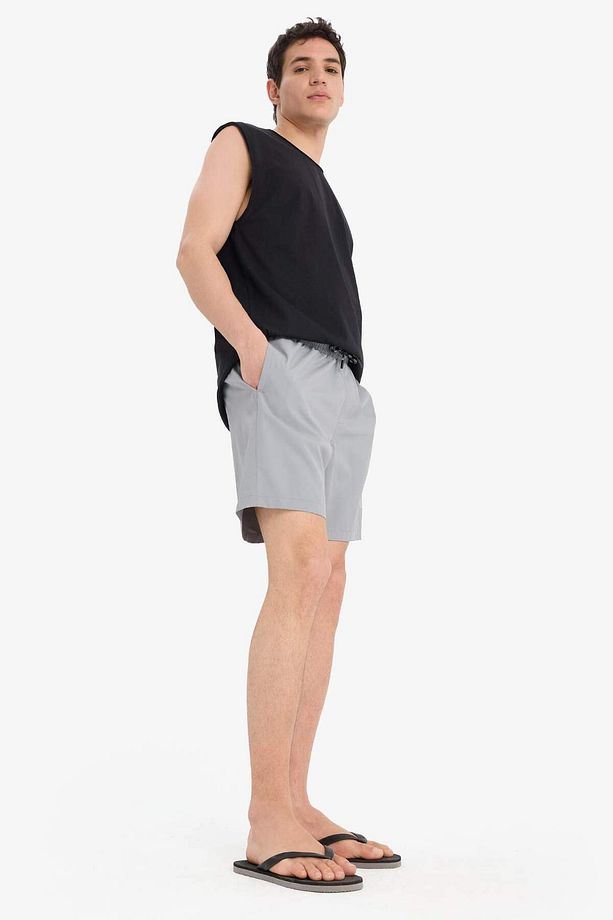 Regular Fit File Astarlı Kısa Boy Deniz Şortu B7255AX25HS - 3