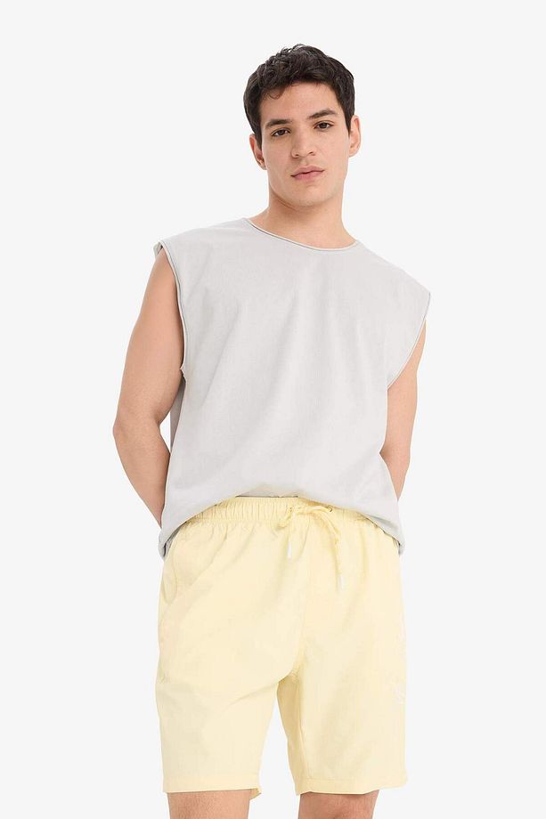 Regular Fit File Astarlı Kısa Boy Deniz Şortu B7255AX25HS - 3