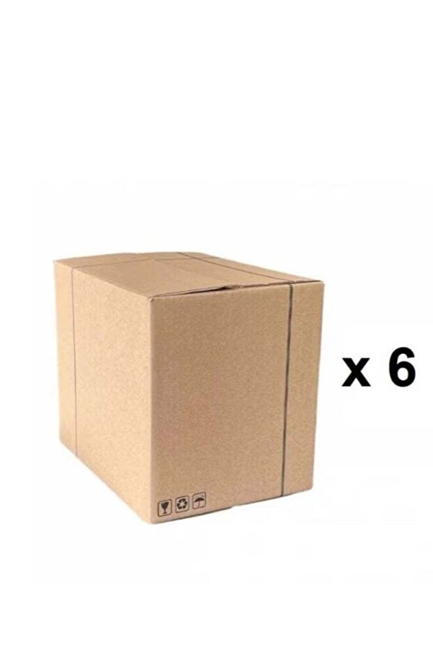 6 قطع من صناديق الكرتون الفارغة 30x25x22 سم