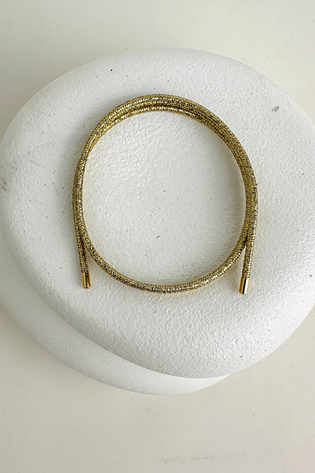 Silvery Magnet Wrapped Rope Bracelet Necklace Anklet (50cm)