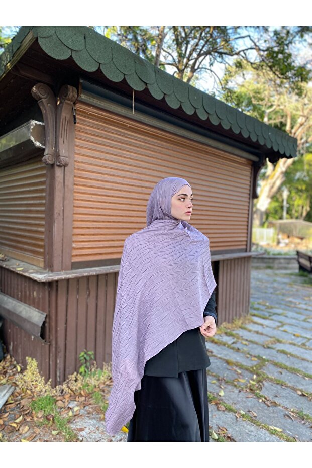 Piliseli Bambu Şal Lavanta - 2