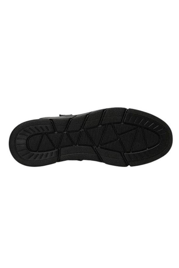 107409 4FX Siyah Erkek Comfort Deri Sandalet - 6