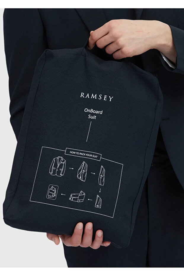 Siyah Mikro Modern Fit Yün Karışımlı Takım Elbise - 5