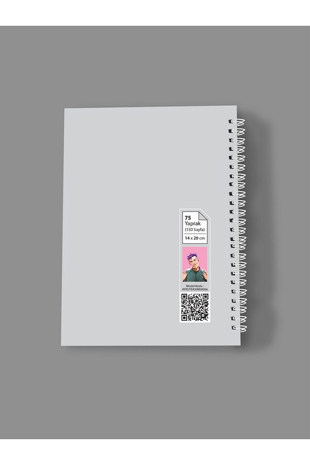 Spiralli,Çizgili Defter SQUID GAME A5 Boyutunda 75 Yaprak (150 Sayfa) +Küp Blok Set - 3