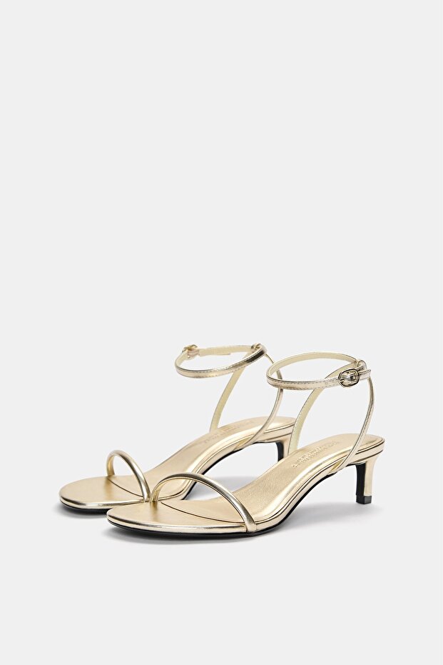 Gold high-heel sandals - 4