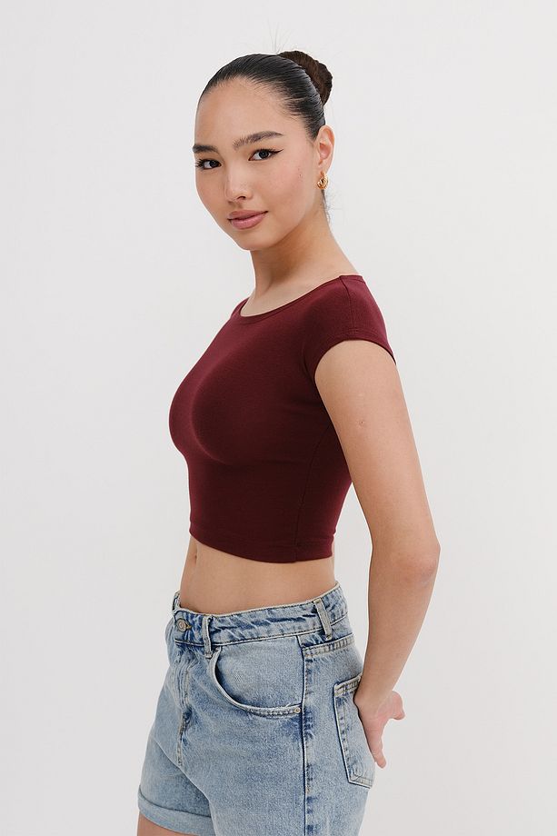 Kısa Kollu Basic T-shirt A4003-DK4 - 4