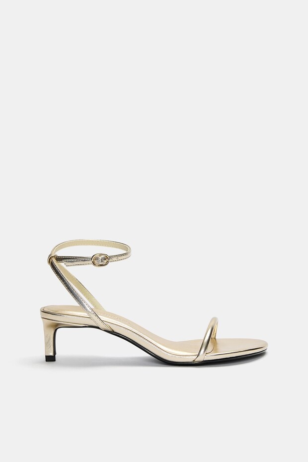 Gold high-heel sandals - 2