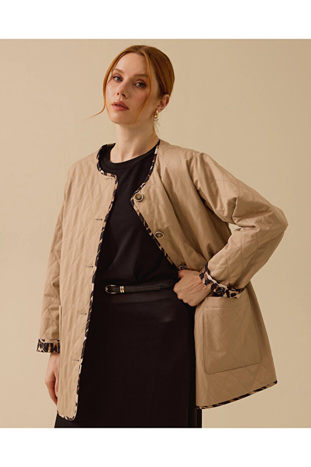 Çift Taraflı Cepli Trençkot - 2