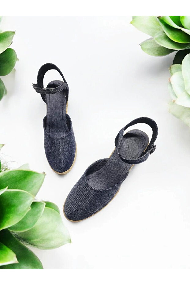 Linen Women's Sandals Wedge Heel