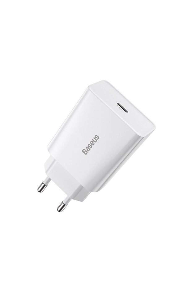 Incarcator retea Baseus, Speed Mini, USB-C, PD, 3A, 20W (Alb) - 1