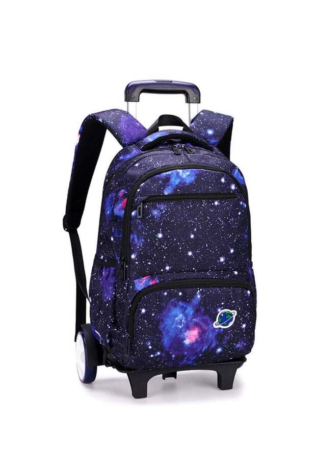 حقيبة ظهر مدرسية بعجلات من جالاكسي إكسبلورر - 1