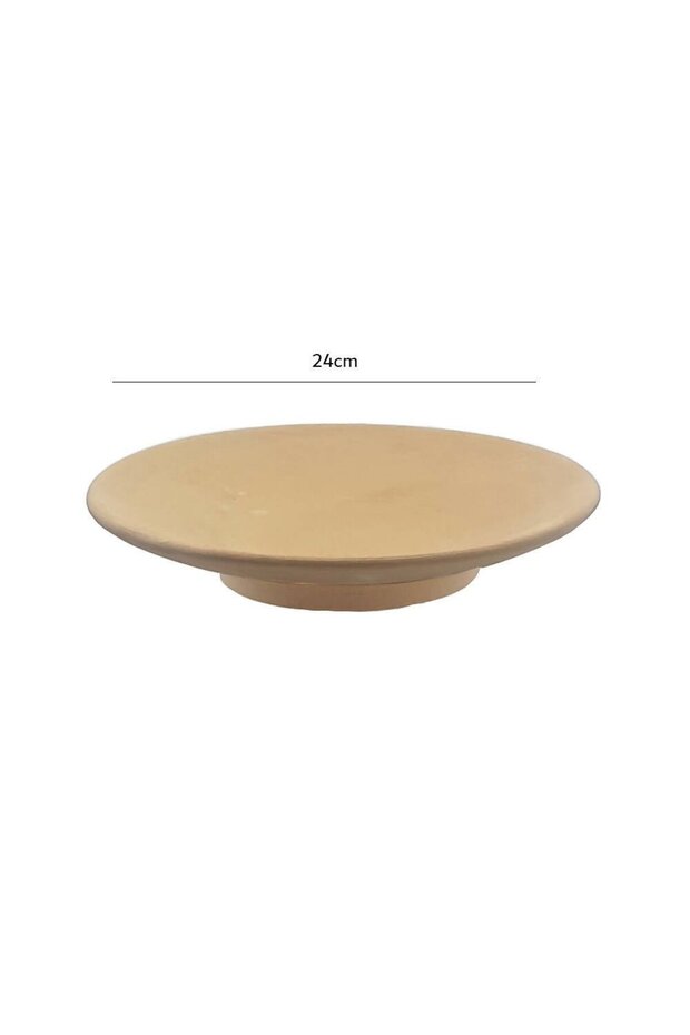 Plain unglazed earthenware plate, 24cm - 2