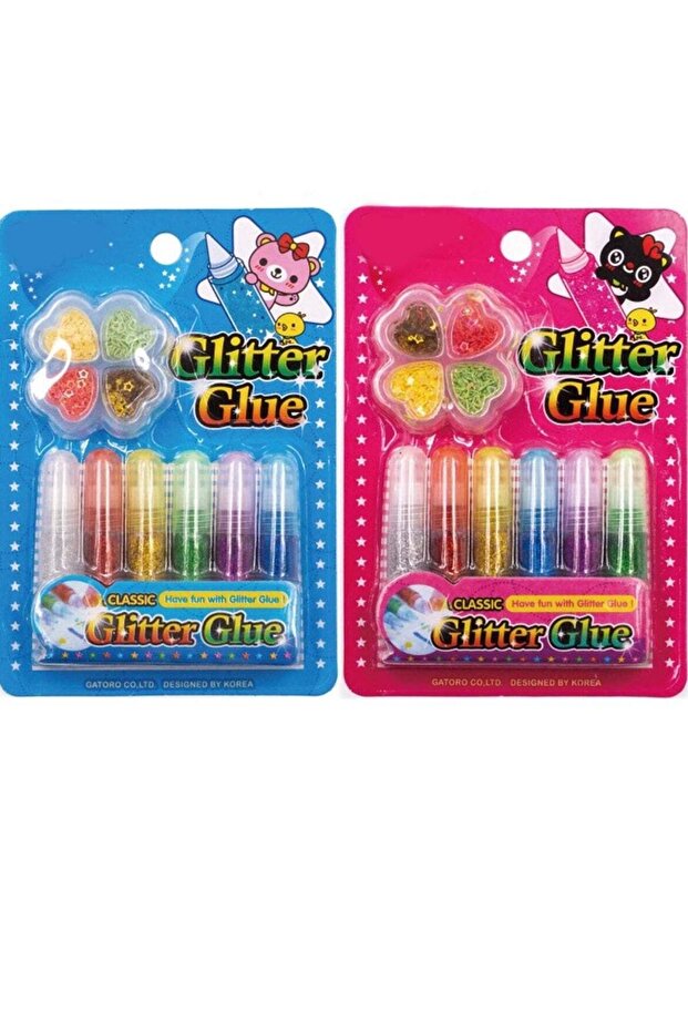 12 Piece Classic Glitter Glue Set