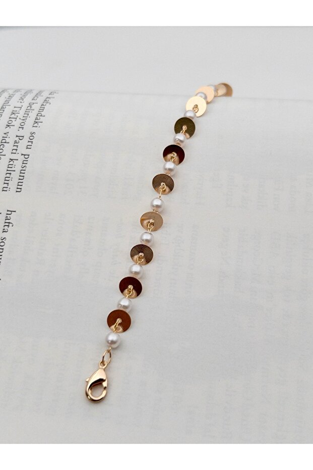 Pullu İncili Çelik Halhal - 5