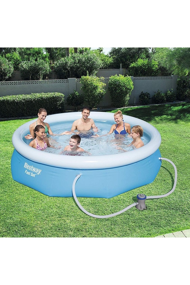 Bestway Fast Set inflatable pool, size 3.05m x 76 cm, with filtration and recirculation pump - 3