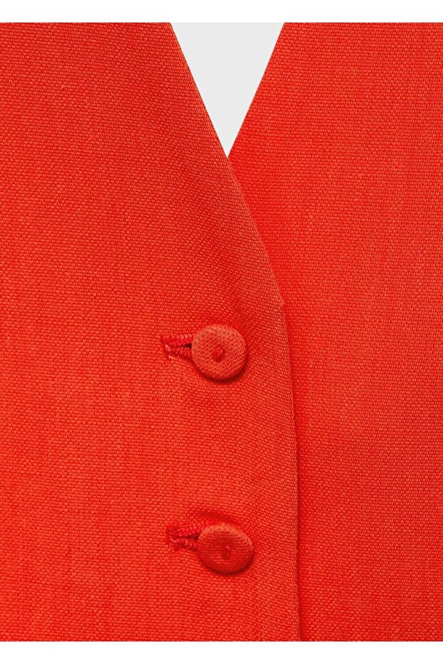 Halter yaka peplum yelek - 6