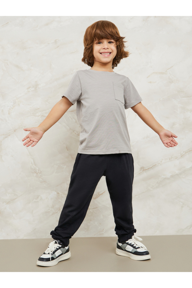 بنطال رياضي سادة برباط - 1